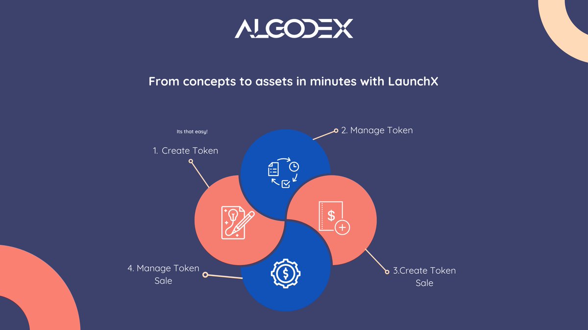 Unlocking Token Power⚡: Algodex LaunchX lets you effortlessly transform concepts into assets, from creation to sale. Embrace simplicity in token management!🚀 #AlgodexLaunchX #TokenEconomy
 
Join Now: app.algodex.com/launchpad/crea…