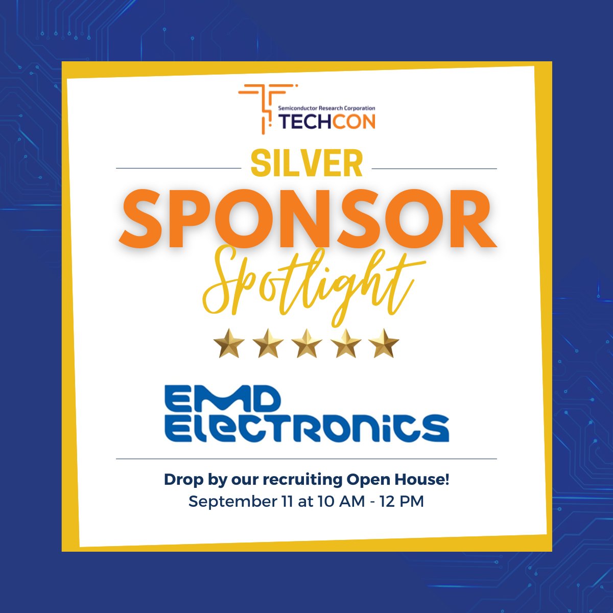 ✨ Sponsor Spotlight ✨ As we conclude our second week of Sponsor Spotlights, we gratefully recognize @EMD_Electronics as a SILVER  #CareerConnections sponsor. Visit their Recruiting Open House at #TECHCON2023 on 9/11 at 10 AM. Learn more: emdgroup.com/en