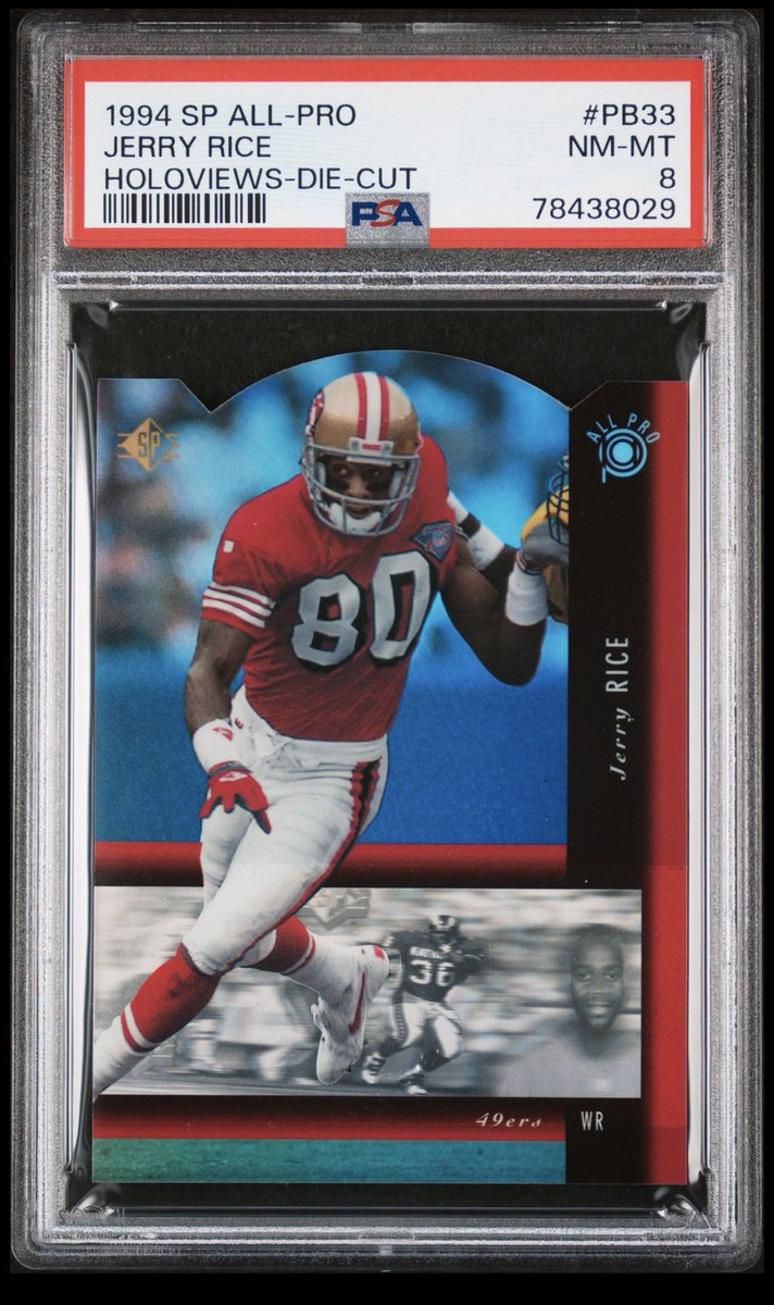VPECards's tweet photo. 🚨 GIVEAWAY 🚨 

Football is upon us! 🏈 

Like and retweet for a chance to win this Jerry Rice Holoviews. Must be following to win.

Winner will be announced at halftime of the Chiefs vs Lions game. Good luck! https://t.co/WahVW32cvD