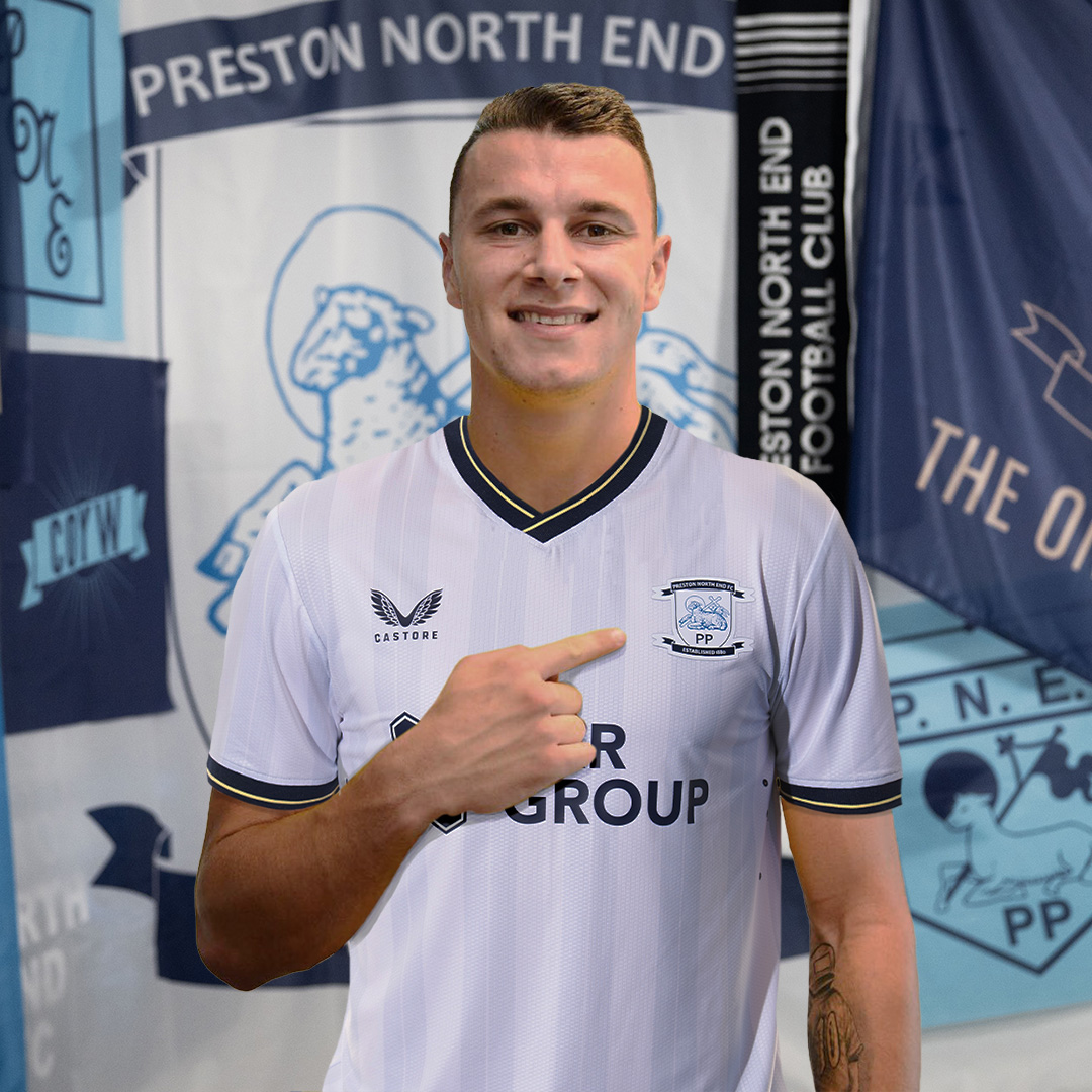 pnefc's tweet photo. ✍️ Welcome to PNE, Milutin Osmajić! 🤍

The striker is set to join the club on a permanent basis from Cádiz for an undisclosed fee, subject to international clearance and a successful visa application. 🇲🇪

#pnefc