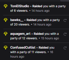 CamillaScarlet_'s tweet photo. Finally ended the stream after 17 hours! I had SOO much Progress in HK!
Thank you for raids @ConfusedCult @aquagem_art Bawks__, @ToniDStudio 
We Raided @KingOfBawk celebrating 200 followers with a 12 hour stream! #GetSupported 
https://t.co/F8vRxZ0kHy https://t.co/vE2mg6XZuh