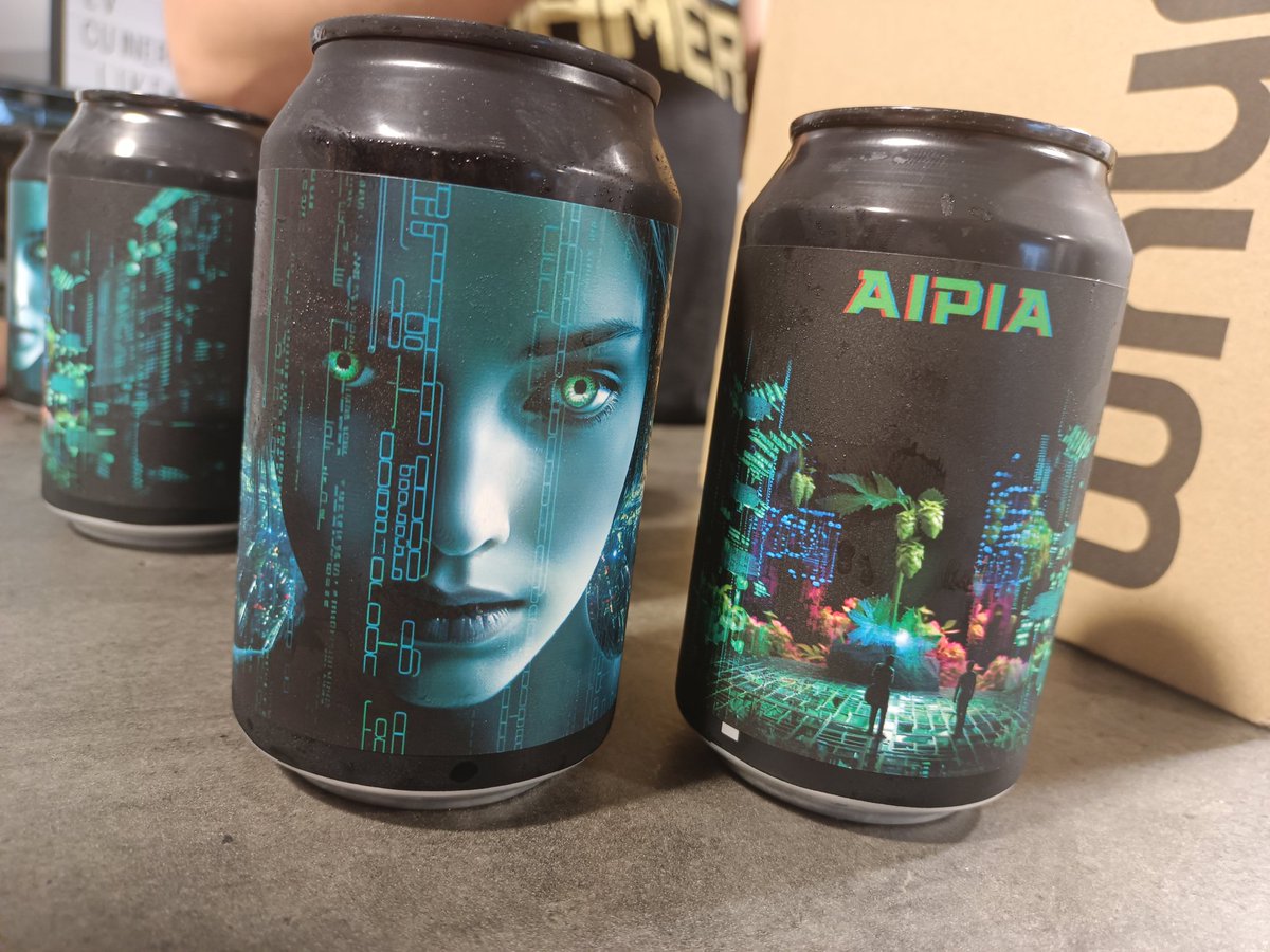 Brutal esto de <a href="/whymbeer/">Whym</a>.

Aipia y Lager, las primeras marcas de cerveza creadas 100% con IA.

Nombre, imagen, receta, etiquetas, web... todo imaginado por una inteligencia artificial.

No soy cervecero, pero el concepto (y el resultado) me parece chulísimo.