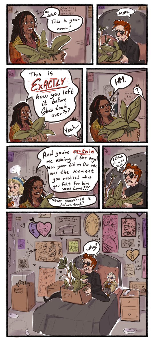 Cliopadraart's tweet photo. They’re just a bit dense when it comes to feelings.
#ineffablehusbands #renewgoodomens #vinylatte https://t.co/xdAv4m5mL3