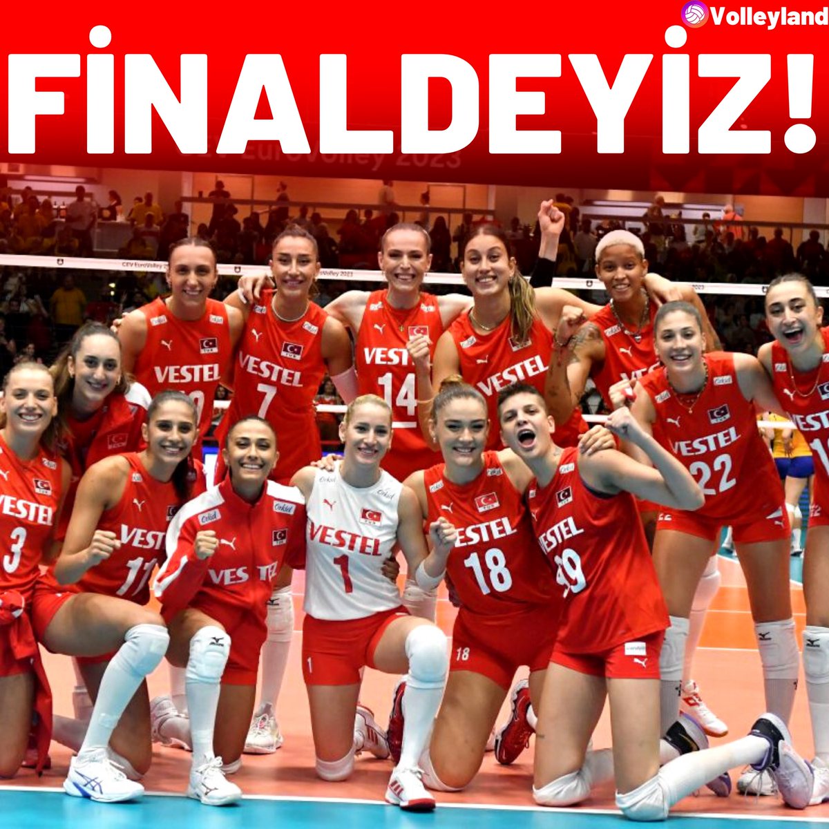 ozgesykra's tweet photo. ❤️🇹🇷❤️ tebrikler 👏👏 #FileninSultanlari #EuroVolley2023 https://t.co/kniusaFa7Q