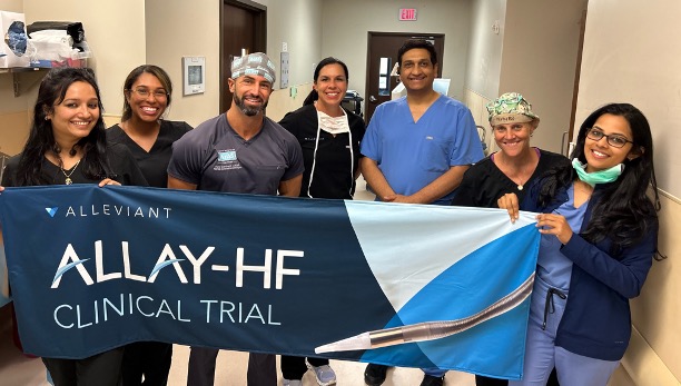 alleviant's tweet image. Congratulations to @ArizonaHeart, Dr. @vswarup1 , and the research team for another successful randomization in #ALLAYHF for heart failure patients!