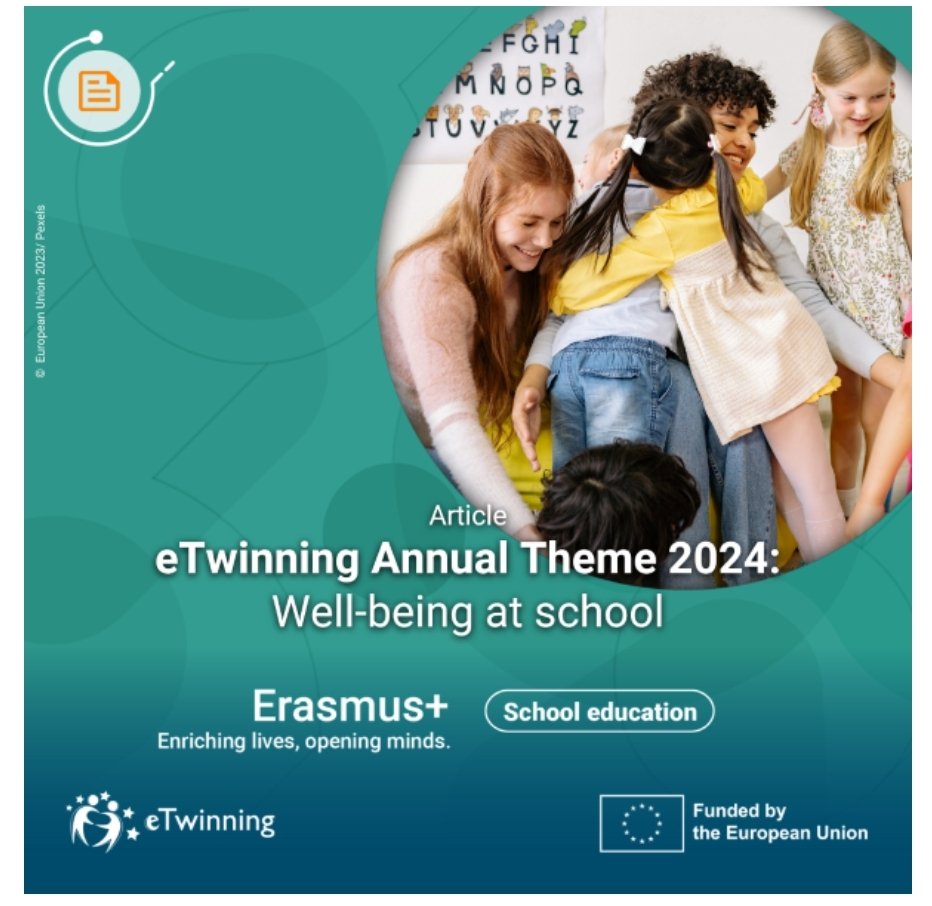 #Wellbeing at school. #eTwinning annual theme 2024
#AReTwinning bit.ly/3R4LeZT