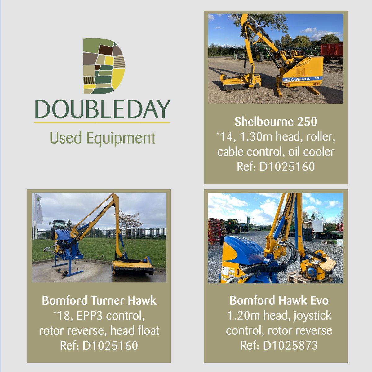 DoubledayGroup's tweet image. It's hedge cutting season! Check out these three used mowers available for immediate delivery 🍃

Contact our Used Equipment and Export Manager Ashley on 07769 226684 for more information!

#HedgeCutting #Mowers #1stSeptember