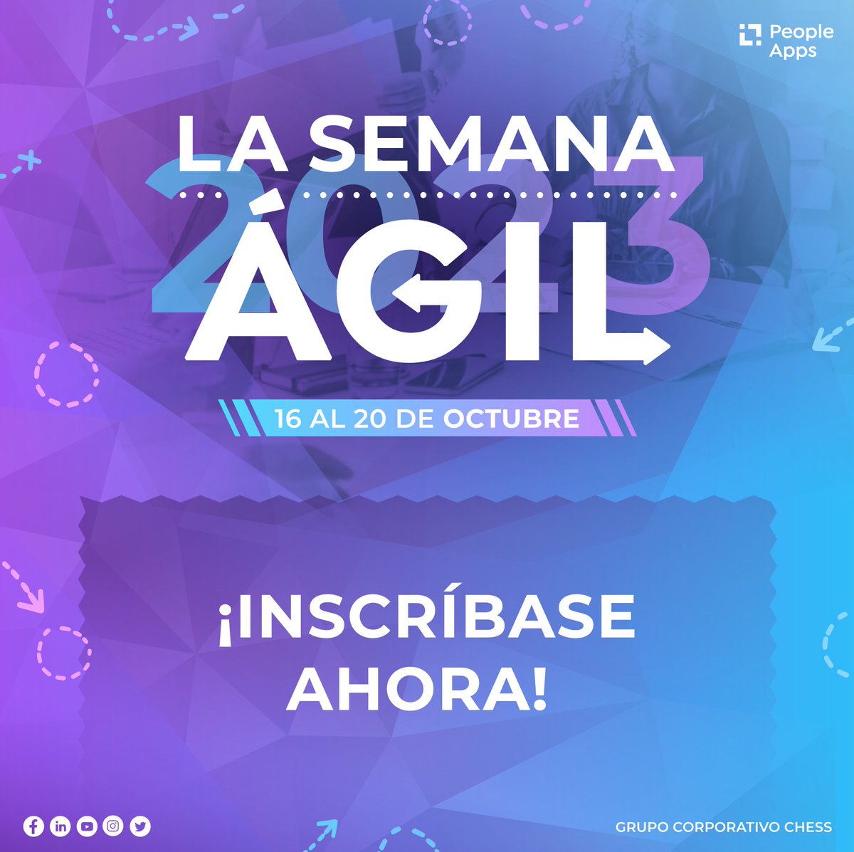 PeopleAppsLatam's tweet photo. ¡Impulse su talento con agilidad! 🚀
Conozca las charlas que tendremos en La Semana Ágil y reserve su espacio desde ahora.
📲 Más información y registro en: https://t.co/W1A36svXBy
#agilidad #Scrum #desingthinking #kanban #proyectos #webinar https://t.co/lhkGQGO56k