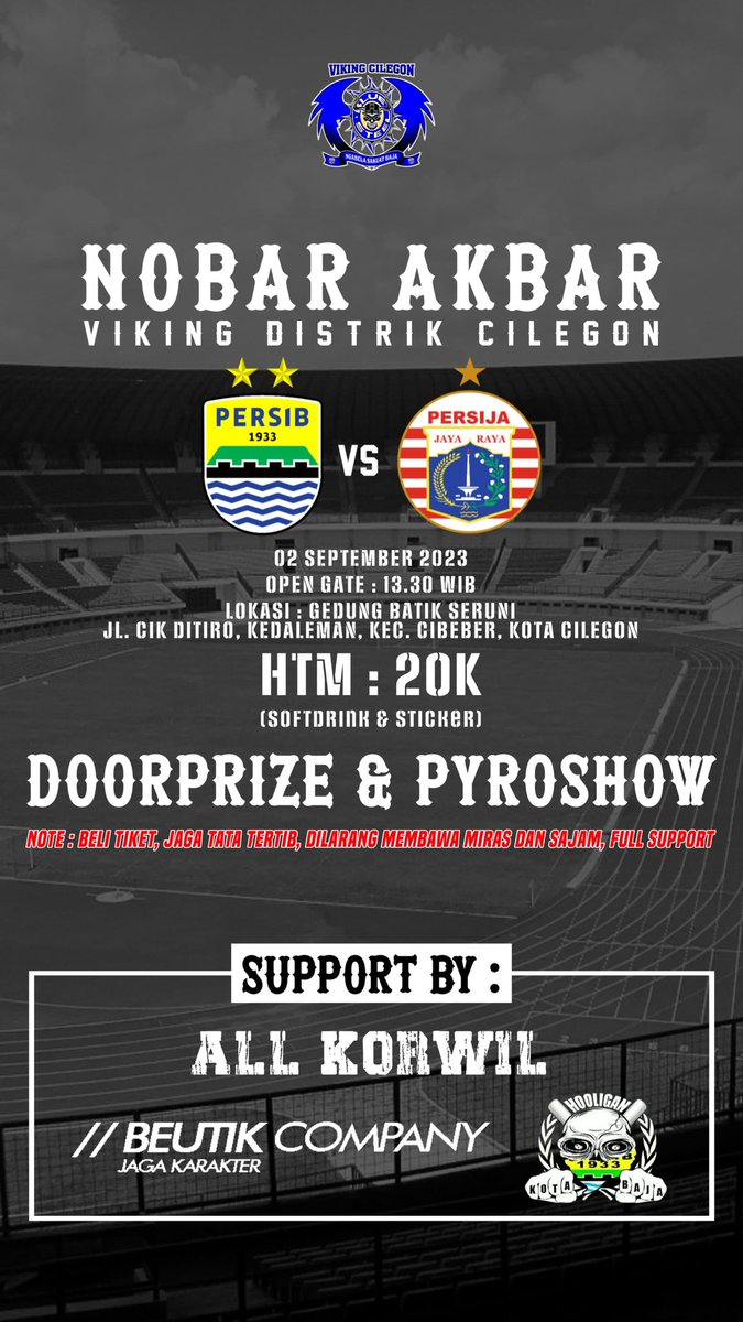 Nobar Area Cilegon,dsk. Omat kudu tertib dan jangan bawa pacar orang. Meledaaak 🔥