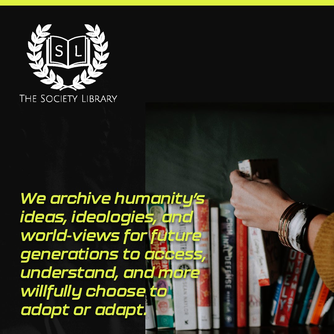 Gyrenauts NFT ❤️🌎 (@gyrenauts) on Twitter photo One of our partners is <a href="/SocietyLibrary/">The Society Library 📖</a>
They archive humanity's ideas, ideologies, and world views for future generations to access, understand, and more willfully choose to adopt or adapt.
Their sustainable development goal is PEACE, JUSTICE, AND STRONG INSTITUTIONS. One of our partners is <a href="/SocietyLibrary/">The Society Library 📖</a>
They archive humanity's ideas, ideologies, and world views for future generations to access, understand, and more willfully choose to adopt or adapt.
Their sustainable development goal is PEACE, JUSTICE, AND STRONG INSTITUTIONS.
