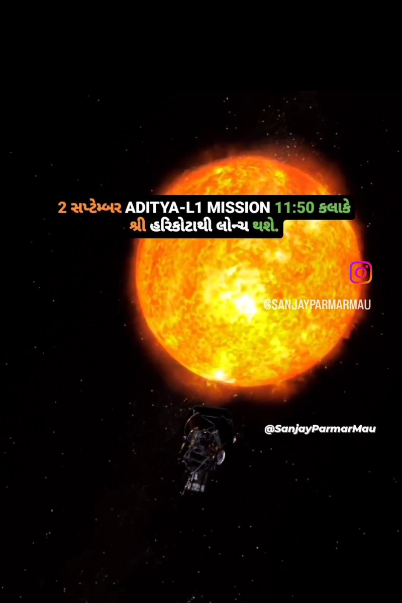 The Aditya-L1 mission to study the #Sun is slated to be launched at 11.50 am, 2 Sep 2023, Saturday from the #Sriharikota spaceport #India.

#AdityaL1Mission #AdityaL1 #AdityaL1Launch #adityal1missionreel #ISRO #ISROMission #SanjayParmar #Ahmdavadi #Ahmedabad #ViralNews #Trending