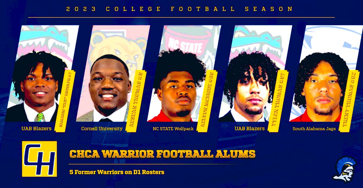 Chris Brazell (@cbrazellchca) on Twitter photo What a blessing it has been in my life to coach these 5 young men that represent <a href="/chcacademy1/">Cottage Hill Academy</a>
Good luck this Fall & we are proud to call you an ambassador for <a href="/CHCA_Athletics/">CHCA Athletics</a>
#WarriorWay #FaithFamilyFuture #ShieldsUpSwordsOut What a blessing it has been in my life to coach these 5 young men that represent <a href="/chcacademy1/">Cottage Hill Academy</a>
Good luck this Fall & we are proud to call you an ambassador for <a href="/CHCA_Athletics/">CHCA Athletics</a>
#WarriorWay #FaithFamilyFuture #ShieldsUpSwordsOut