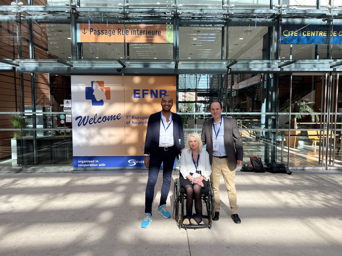 Thank you to my friends in Lyon and to Sofmer for inviting me to speak at the European Congress of Neurorehabilitation. A challenge! The title of my presentation « new therapeutic challenges to improve function in spinal cord injury".<a href="/MprNantes/">MPR Neurologique Nantes</a> 

<a href="/maperrouinverbe/">Marie-Aimee Perrouin-Verbe</a> <a href="/baptisteklu/">Baptiste Eklu</a>