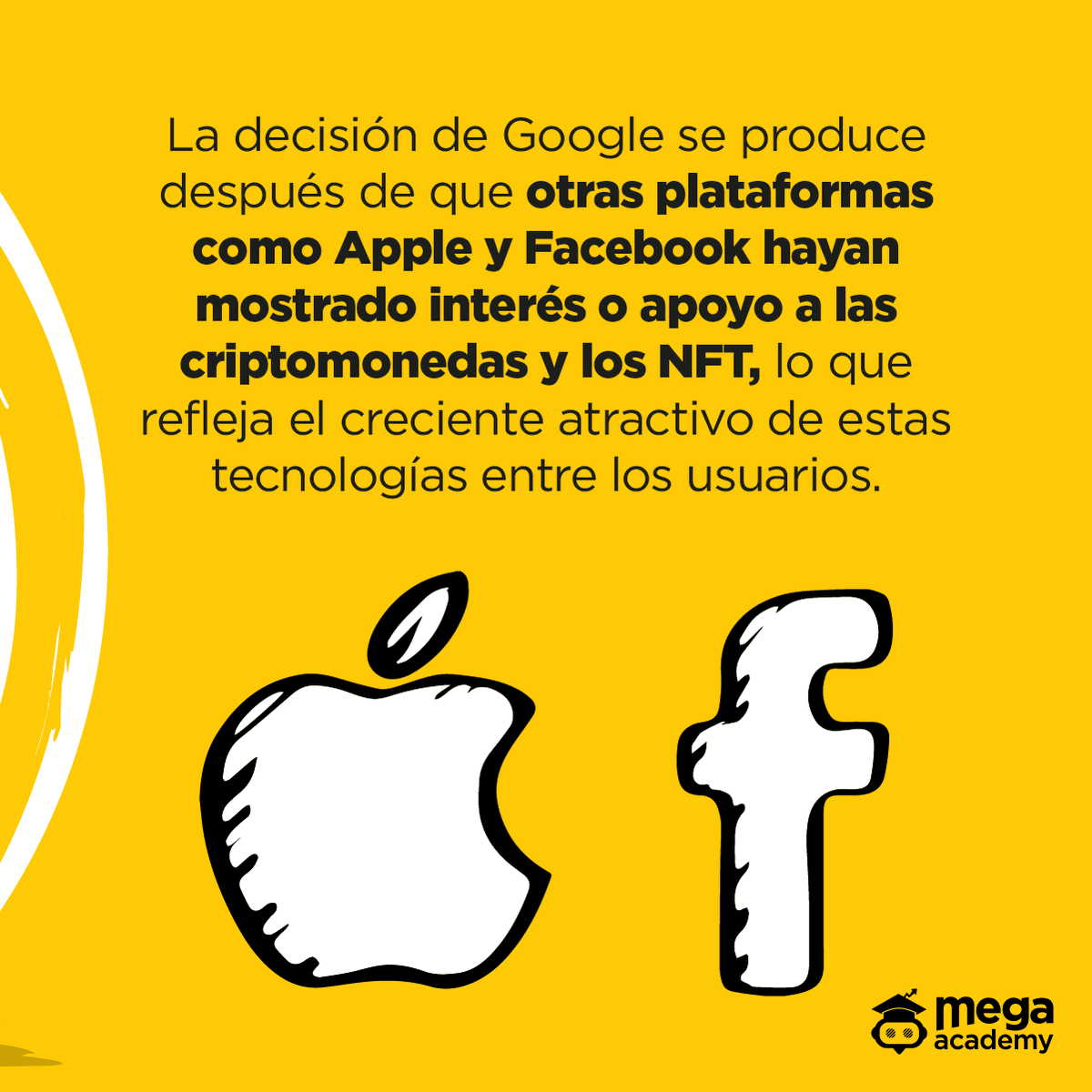 🔎Google se suma a la fiebre de las #criptomonedas y los #NFTs🪙💎A partir de 2024, los desarrolladores de #GooglePlay podrán usar estas tecnologías en sus apps📱 ¿quieres saber más? ¡Inscríbete ahora en #MegaAcademy y aprende con los expertos en crypto!😉 megaacademy.io