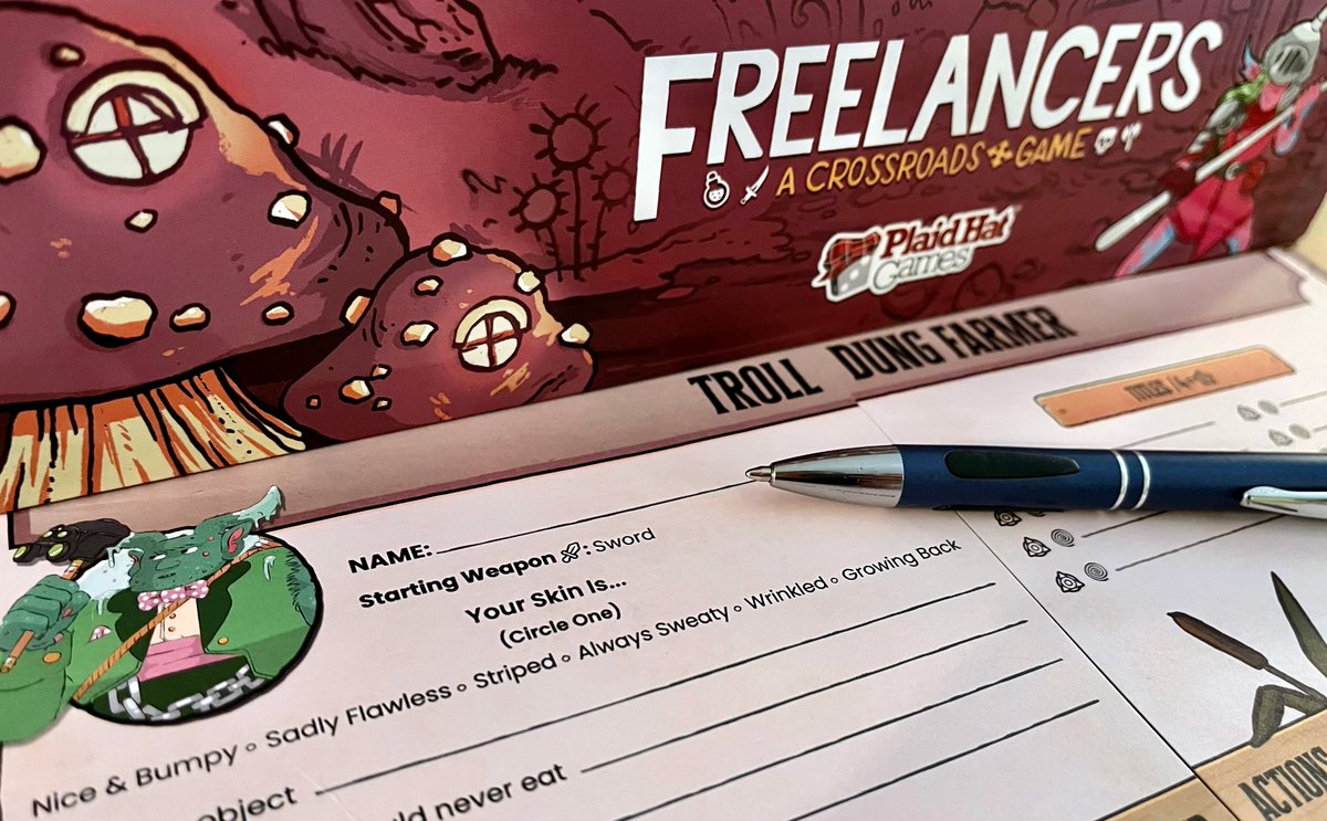 PlaidHatGames's tweet image. 🚨GIVEAWAY ALERT 🚨

Like and retweet with what you would name this Troll Dung Farmer for a chance to win a copy of Freelancers: A Crossroads Game!

#FreelancersGame #boardgames 

Details ⬇️