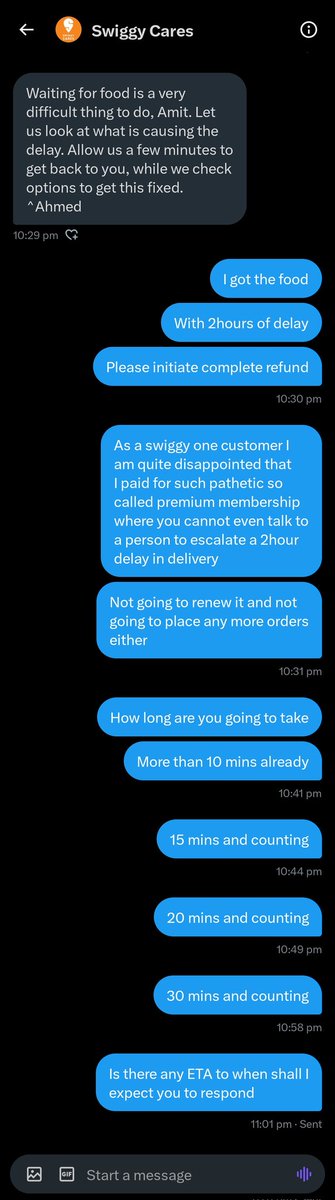 AmittGpta's tweet photo. @SwiggyCares @Swiggy @SwiggyCares are you guys trying to mock your customers??
It was such a waste of money to pay for swiggy one #boycottSwiggy https://t.co/VhmhnnP03E