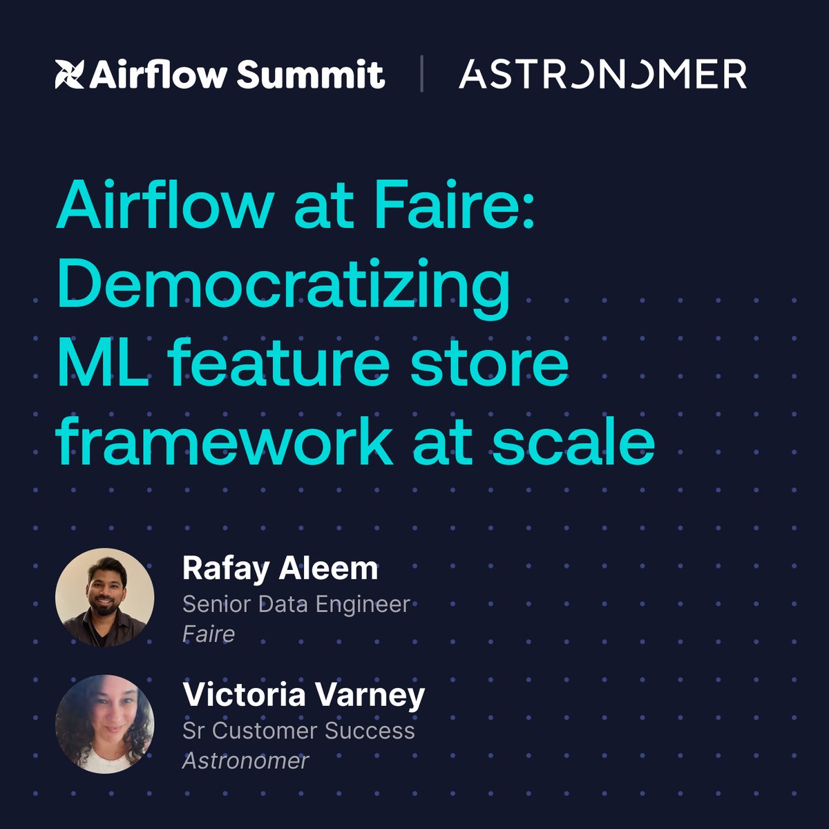 Get an insider's look 🔎 at how @Faire supercharged #ML training, built a framework that powers feature store, and enabled data scientists 👨‍🏫 🧑‍💼 to define & backfill new features with dynamic #DAGs. 

Grab your #AirflowSummit2023 🎟 before they're gone! bit.ly/3qUl1me
