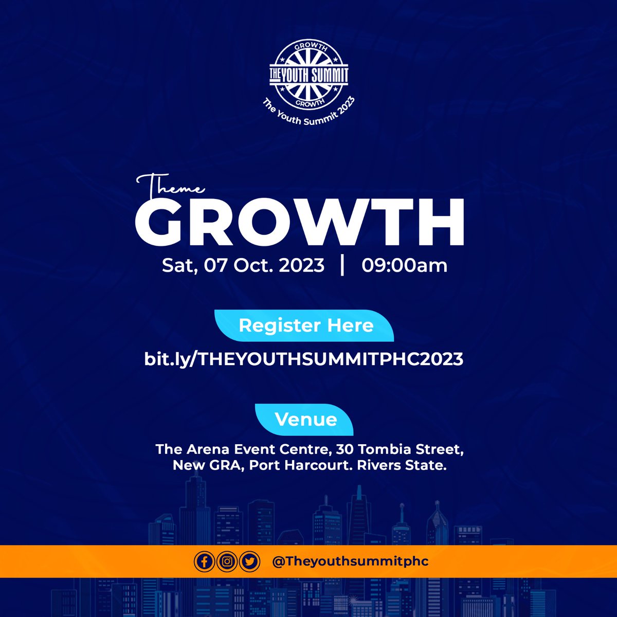 youthsummitphc's tweet image. It is now OFFICIAL! 📢

Get ready for the biggest gathering of young people in the city of Port Harcourt.💃

The Youth Summit Phc 2023 is Here! 🔔