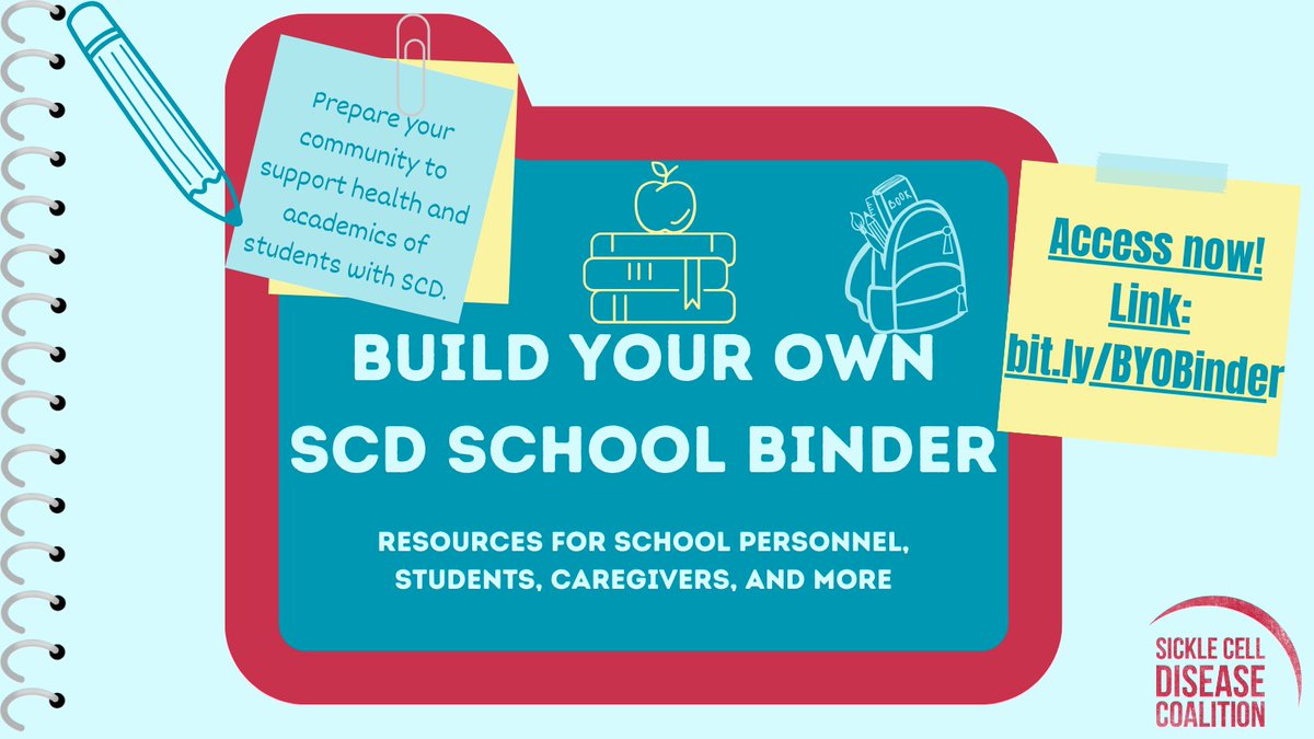ConquerSCD's tweet photo. Happy #NationalSickleCellAwareness Month! 
 
The #SCD Coalition is kicking off celebrations by sharing a new resource - the Build Your Own SCD #School Binder! This resource consolidates 100+ unique tools to help educators better support #students with SCD: https://t.co/f9YIuahaZA https://t.co/4ucX5i3x2d