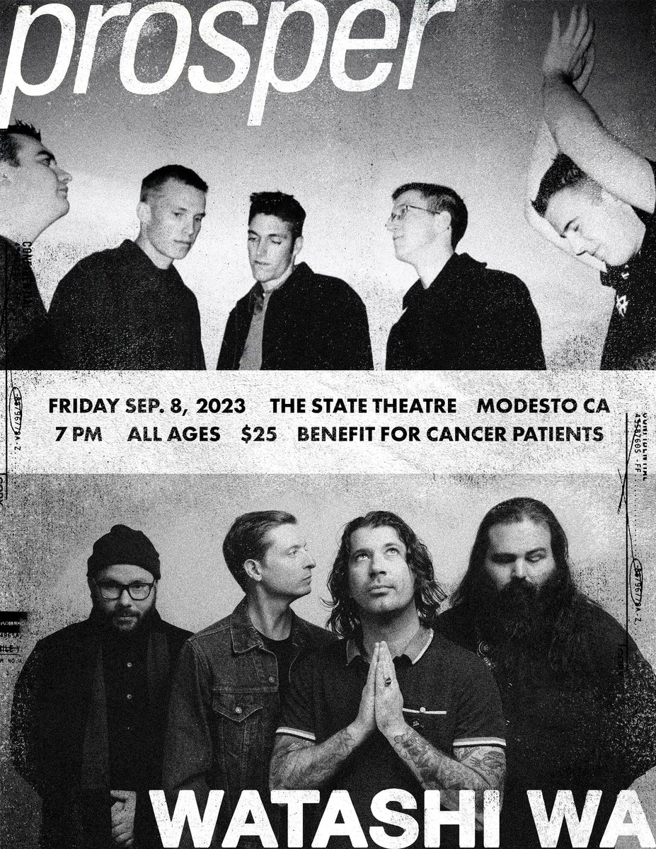 watashi wa (@watashiwaband) on Twitter photo Friday September 8th we ( <a href="/watashiwaband/">watashi wa</a> ) are playing with our old friends Prosper at the <a href="/StateTheatreCA/">The State Theatre</a> to raise money for cancer patients. Get tickets! thestate.org/events/prosper… Friday September 8th we ( <a href="/watashiwaband/">watashi wa</a> ) are playing with our old friends Prosper at the <a href="/StateTheatreCA/">The State Theatre</a> to raise money for cancer patients. Get tickets! thestate.org/events/prosper…