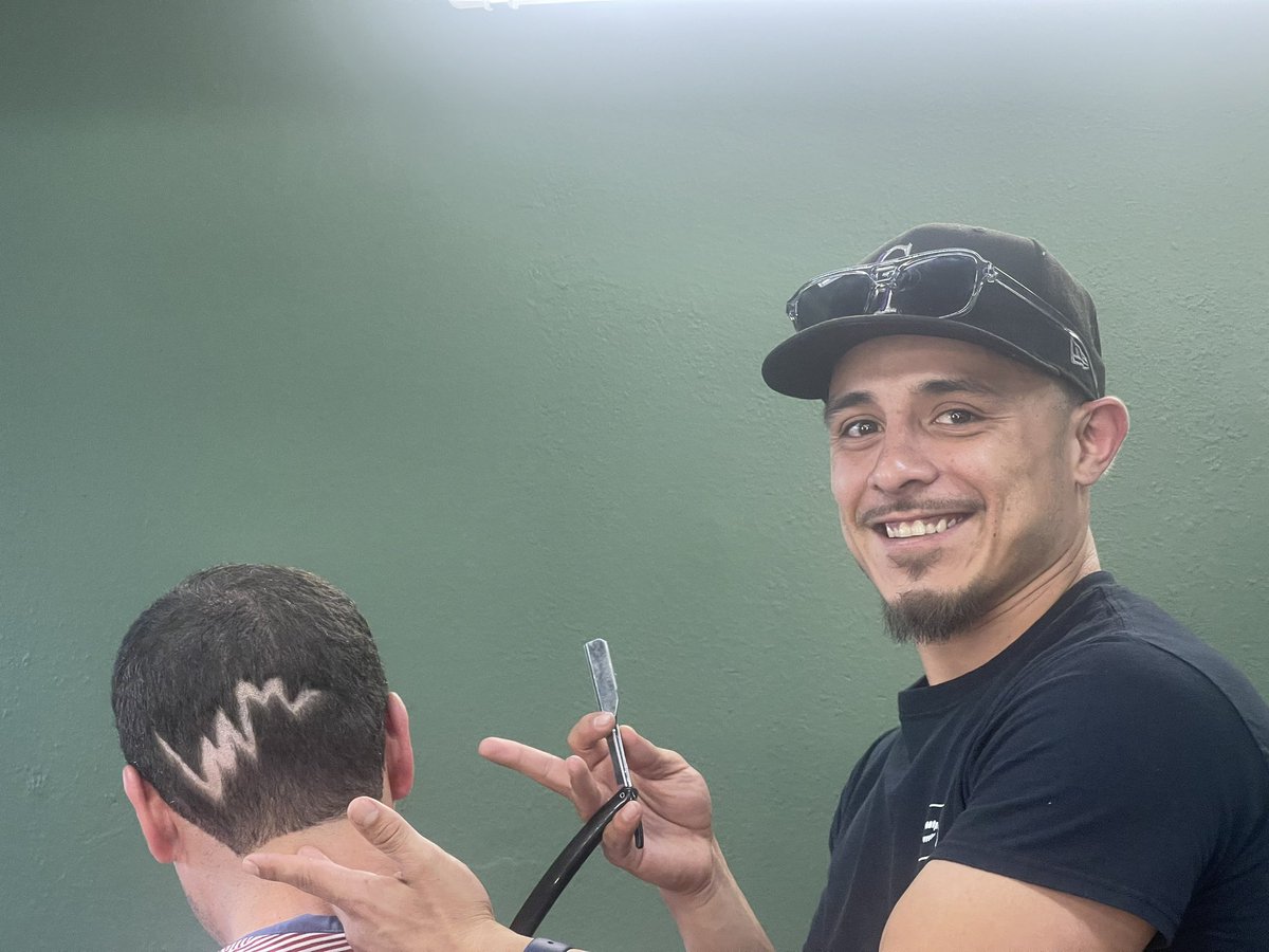 After shaving my squiggle into the back of my head this guy still thought it was a stock price chart. 

Not bad though for $20.