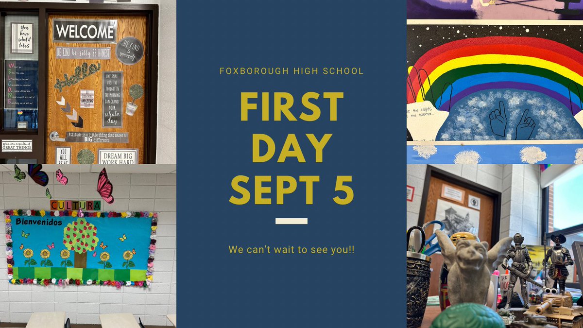 Looking forward to seeing our students return on Tuesday! <a href="/FoxboroughHS/">James Donovan</a> <a href="/FoxboroWarrior/">Foxborough Warriors AD</a>