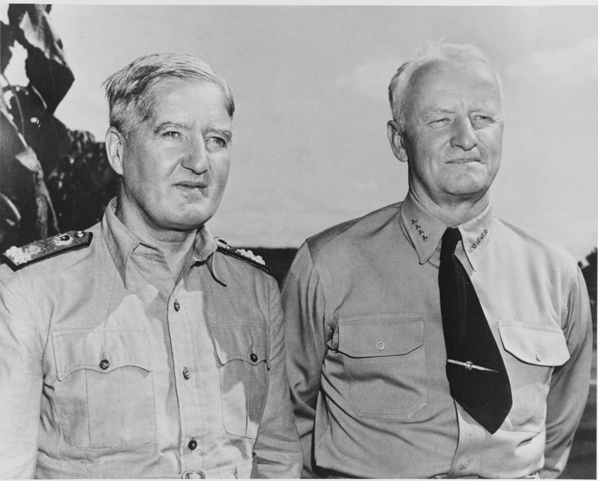 NavalInstitute's tweet photo. #OTD in 1945, FADM Nimitz visited ADM Fraser aboard HMS Duke of York on the eve of the Japanese surrender ceremony. Nimitz noted the visit was “partly on official business, partly because I like him, and mostly to get a Scotch and soda before dinner because our ships are dry.” https://t.co/NSS2MmtsVL