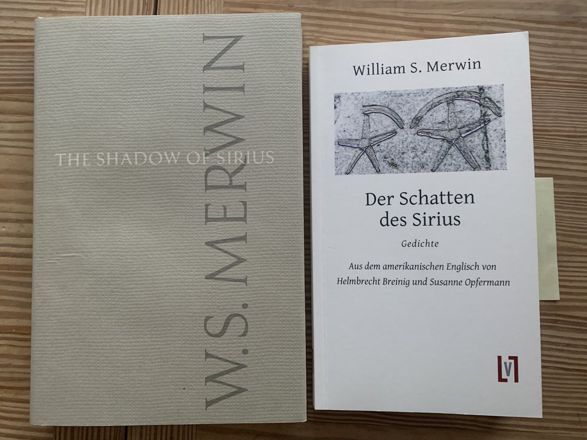 HansBalmes's tweet photo. September - at its close W.S. #Merwin was born as “September’s Child” - this poem is from one of his last books answering an early poem with a “sight of a morning before I was born” - German version by Helmbrecht Breinig/Susanne Opfermann https://t.co/1XlLdyb0mu