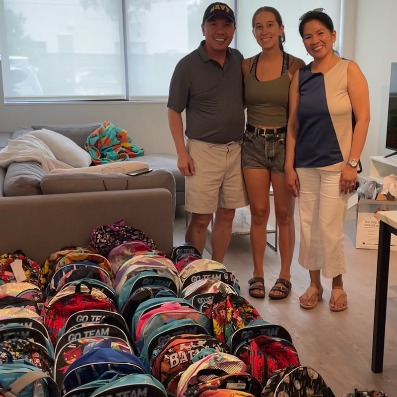 barryuhealth's tweet photo. PA students Mackenzie Ursin and Victor Gragno turned an ER rotation into a heartfelt mission. Along with their PA classmates, the filled 50 backpacks with school supplies for students in the Philippines. #BackpacksOfCompassion #ServiceAboveSelf https://t.co/cBnywd85VE https://t.co/G2PU6t1xoW