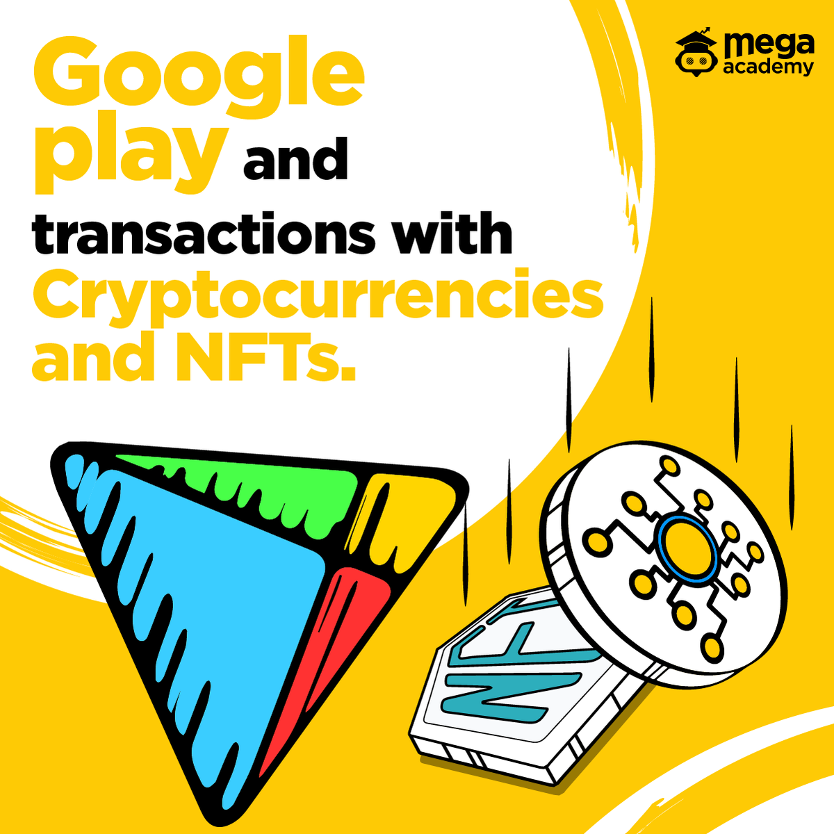 Megaacademy_en's tweet image. 🔎Google joins the #Cryptocurrency and #NFTs fever🪙💎 Starting in 2024, #GooglePlay developers will be able to use these #technologies in their #apps🙂📱 Do you want to know more? Register now in #MegaAcademy and learn with The #Crypto Experts!😉 megaacademy.io/en/