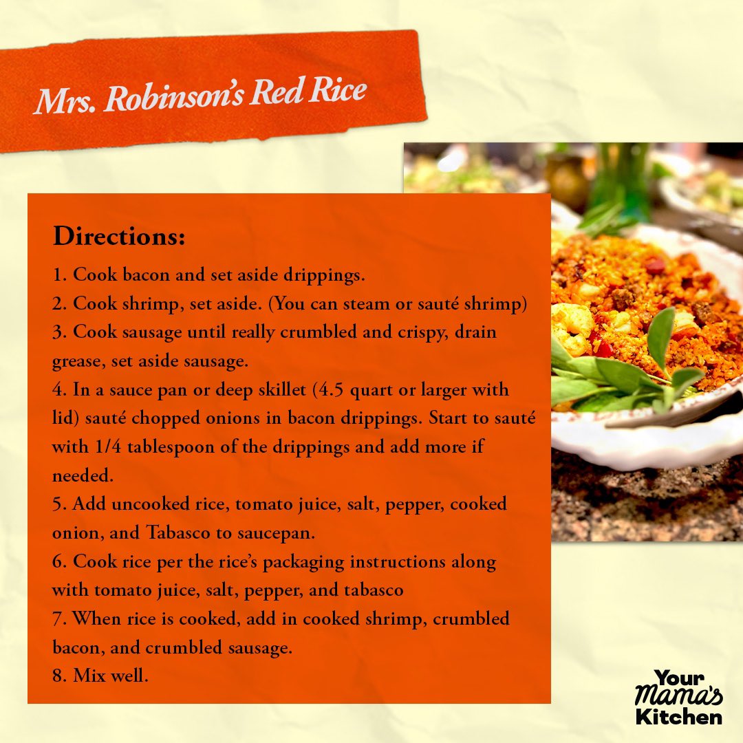 Michelle Obama (@michelleobama) on Twitter photo In the first episode of Your Mama's Kitchen — a podcast from <a href="/HGMedia/">Higher Ground</a> hosted by my friend @Michele_Norris — we talked about how my mom’s red rice recipe is the dish that always reminds me of home.
So ahead of the holiday weekend, I wanted to make sure I shared it. If you end up In the first episode of Your Mama's Kitchen — a podcast from <a href="/HGMedia/">Higher Ground</a> hosted by my friend @Michele_Norris — we talked about how my mom’s red rice recipe is the dish that always reminds me of home.
So ahead of the holiday weekend, I wanted to make sure I shared it. If you end up