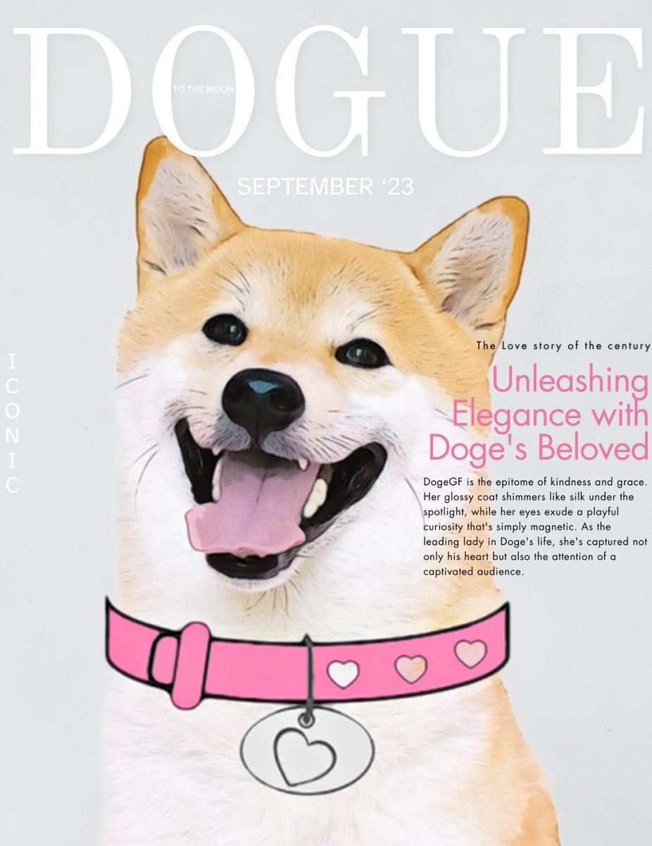 Your one and only, stepping into September with style: ready to make every page pop with smiles and charisma!😍

#SeptemberIssue #DogeGF $DogeGF