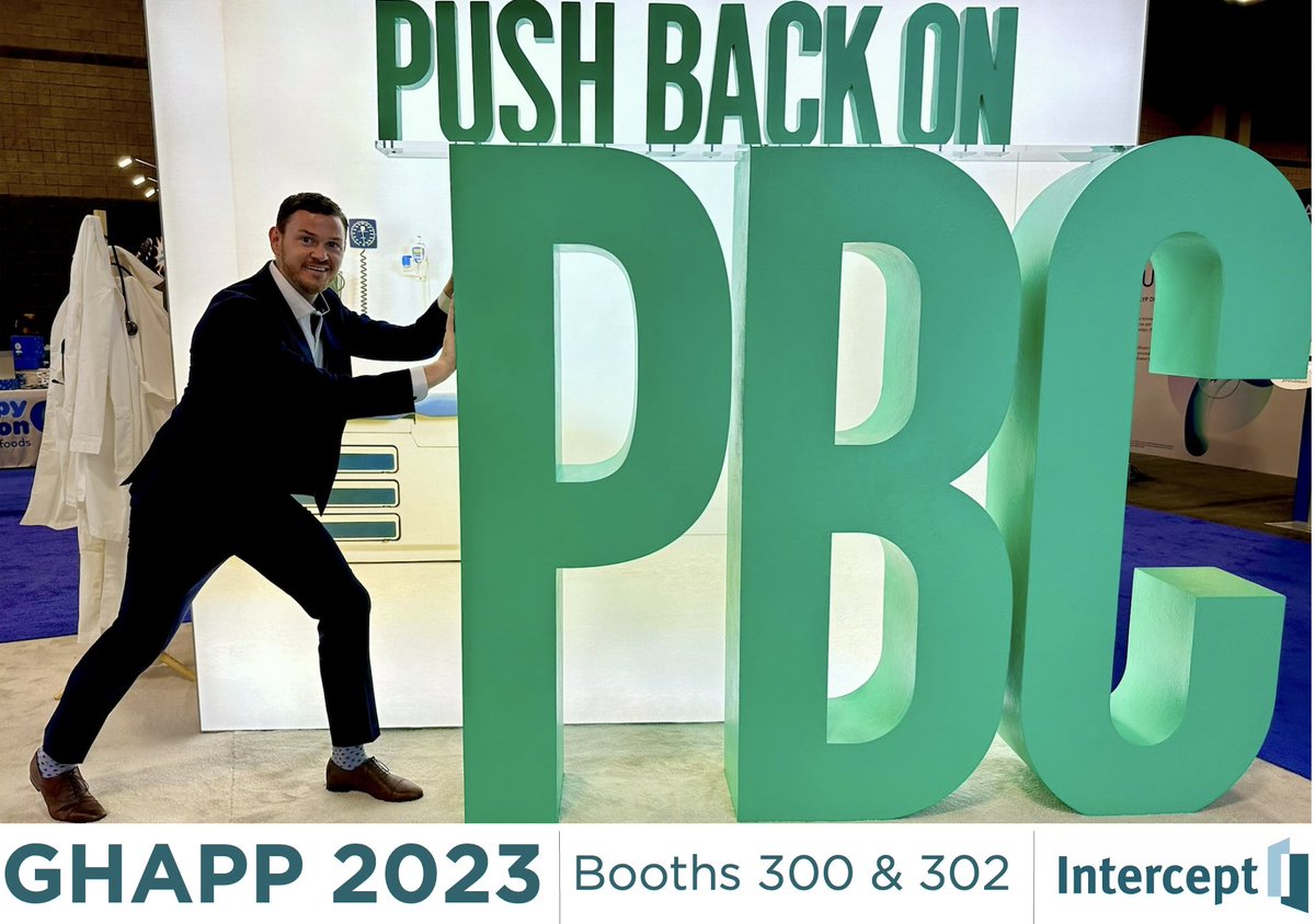 InterceptPharma's tweet photo. Help us #PushBackonPBC by visiting booths 300 and 302 at the #GHAPP 2023 Annual Conference from September 7 β 9.β― @GastroHepAPP #LiverTwitter #LiverX #GIX #GITwitter #PBCawareness #hepatology https://t.co/v55MeGNo4f