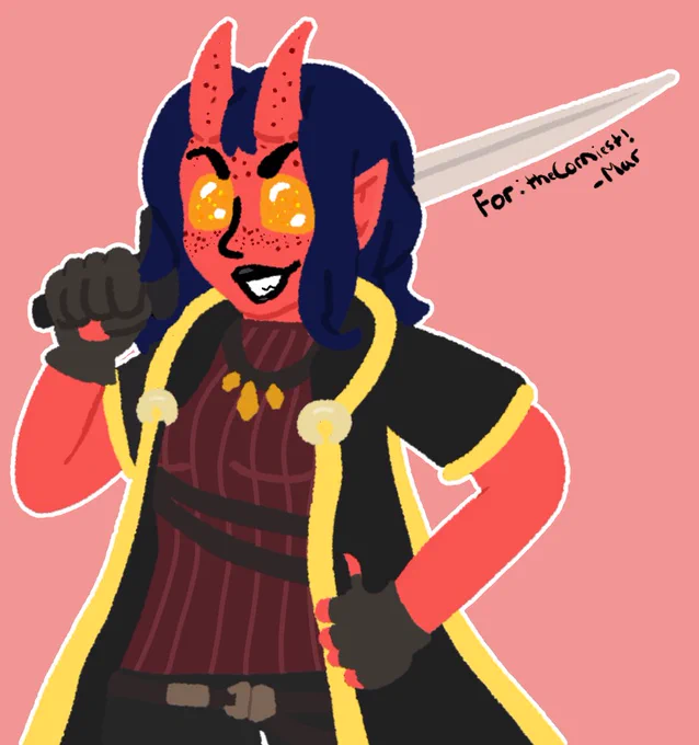 art request from theCorniest of their character!!! enjoying all the lineless requests im gettin from folks, makes me art REALLY pop  