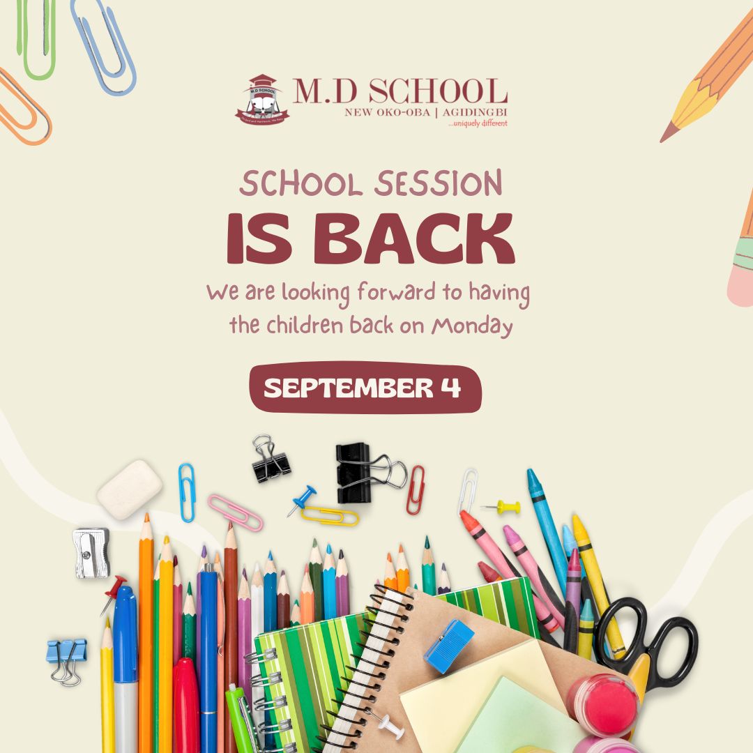 mdschoollagos's tweet photo. The long school break is finally over! Ushering in the new school year. We are super excited and can't wait to have all our children back in school on Monday 4th September. The new session aircraft is currently taxing as we prepare to take off into the new school year. https://t.co/tOPMSJUtmI