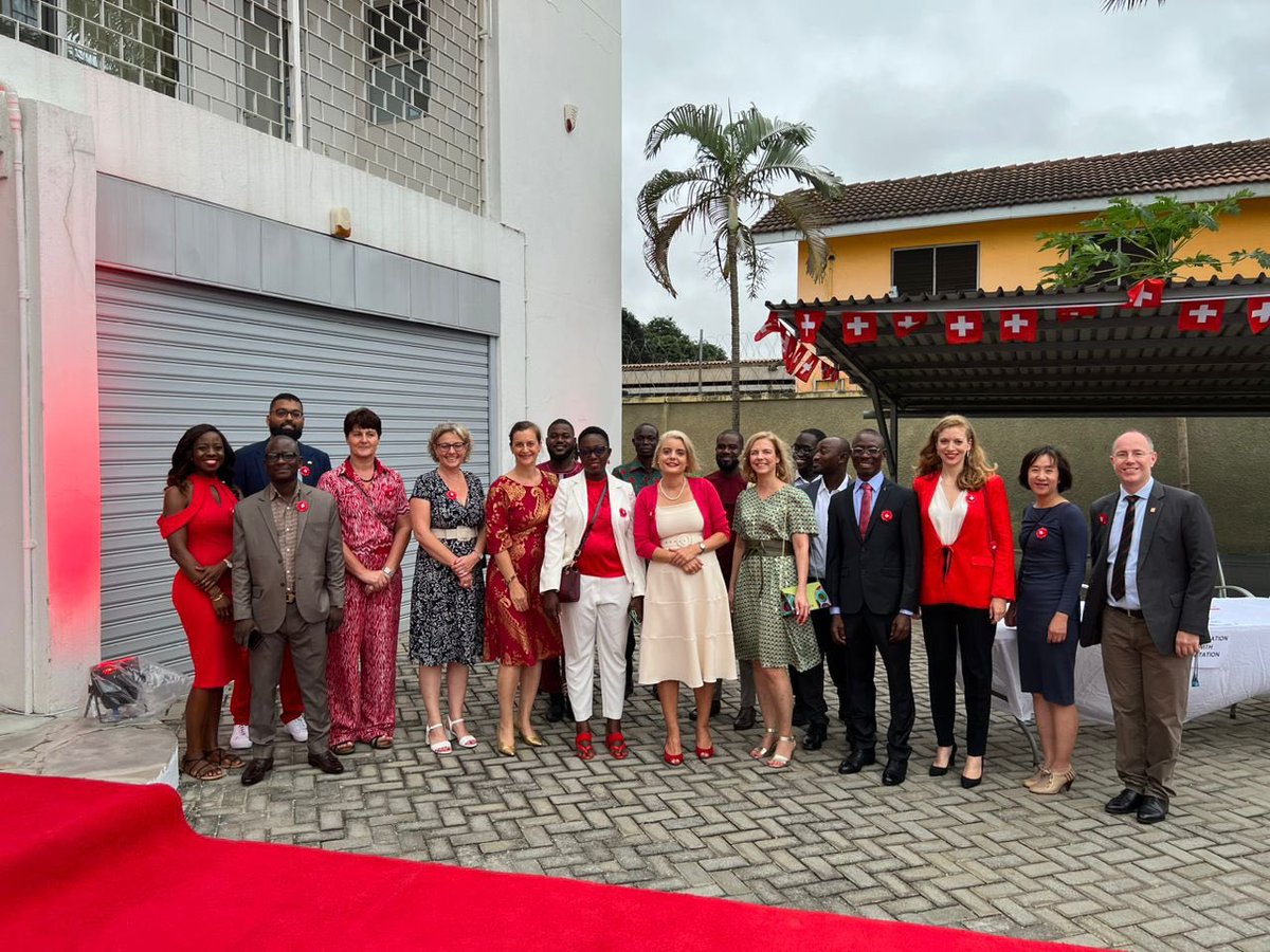 SwissEmbAccra's tweet photo. Thank you to everyone who celebrated our swiss national day with us. Your presence, your support and your surprises have made the evening one to remember.
🇨🇭Danke!
🇨🇭Merci!
🇨🇭Grazie!
🇬🇭Thank you!
🇬🇭Medaase! https://t.co/gC2q8142aP