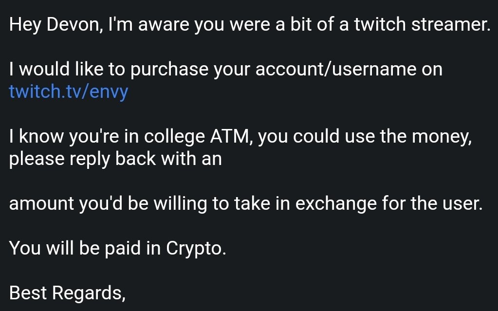 EnvyAKADev's tweet photo. Little does he know I helped the governments war apparatus for 7 years while accruing all the brain problems for 'free' education benefits. 

Again, not trying to sell my account. https://t.co/M4bhjxF9iR