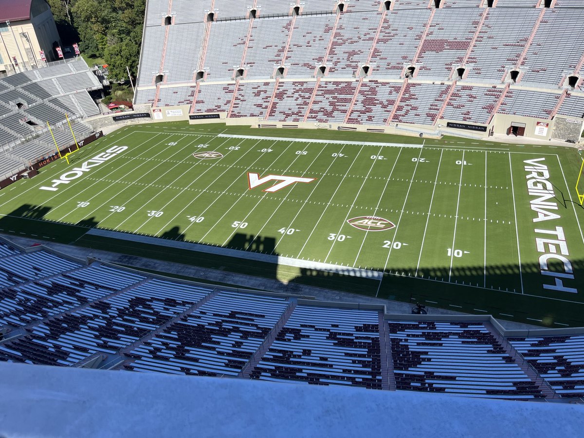 VT_groundscrew's tweet photo. Lane Stadium/Worsham Field ready to go https://t.co/TQk2W25LrH