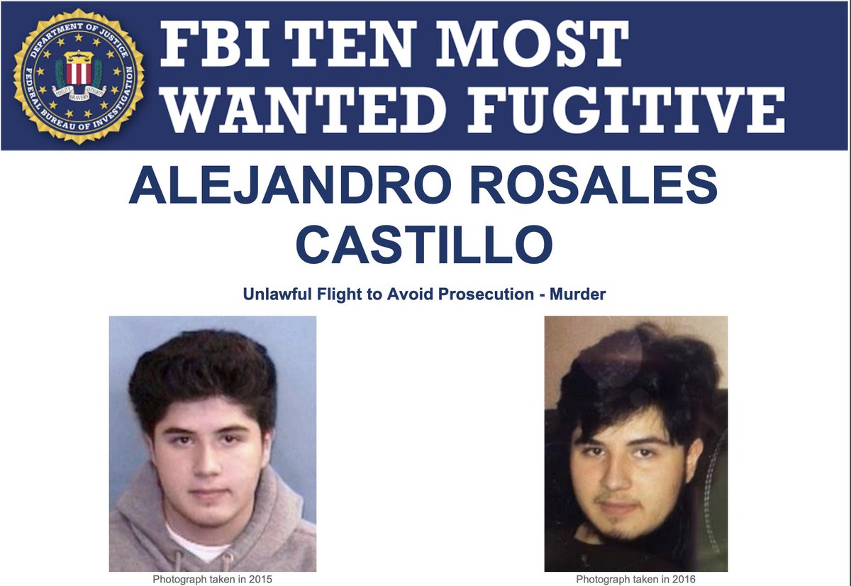 Check out the latest Inside the #FBI podcast to learn about Ten Most Wanted Fugitive, Alejandro Rosales Castillo, wanted for his alleged involvement in the murder of a co-worker in Charlotte, North Carolina, in 2016: fbi.gov/news/podcasts/…
