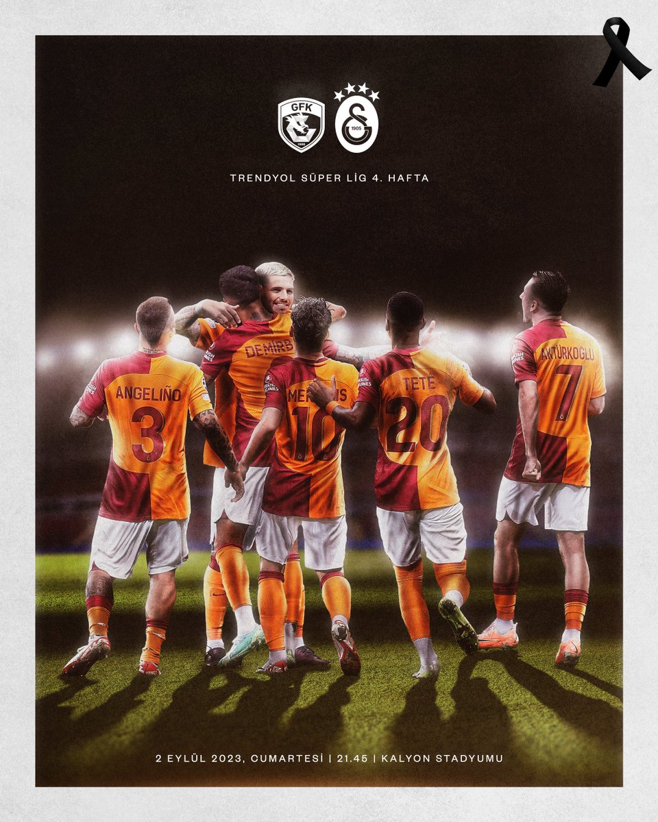 #BugünGünlerdenGALATASARAY 💪

🏆 Trendyol Süper Lig 2023-2024 Sezonu
🗓️ 4. Hafta
⚽ Gaziantep FK
📆 02.09.2023
⏰ 21.45
🏟️ Kalyon Stadyumu
📲 #GFKvGS