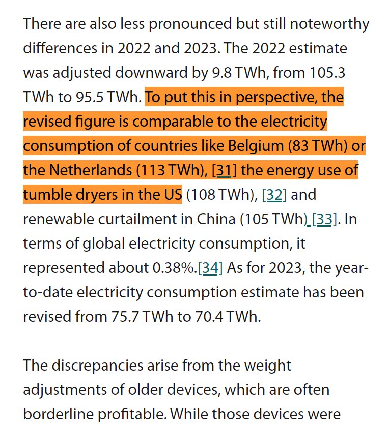 Documenting ₿itcoin 📄 (@documentingbtc) on Twitter photo ₿𝗥𝗘𝗔𝗞𝗜𝗡𝗚: New reseach from the University of Cambridge finds #bitcoin mining uses less energy than clothes tumble dryers in the U.S.
Americans drying clothes = 108 TWh
The world mining bitcoin = 95.5 TWh ₿𝗥𝗘𝗔𝗞𝗜𝗡𝗚: New reseach from the University of Cambridge finds #bitcoin mining uses less energy than clothes tumble dryers in the U.S.
Americans drying clothes = 108 TWh
The world mining bitcoin = 95.5 TWh