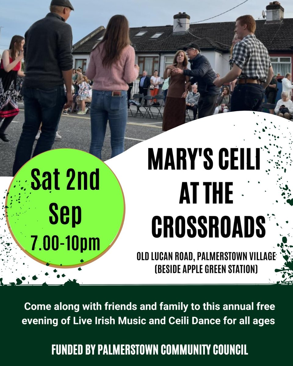 PalmerstownTT's tweet photo. We have a busy day tomorrow starting at 9am to clean the road &amp; hang bunting ahead of the evening Céilí. 2pm we have our annual heritage walk through Ancient #Palmerstown and 7pm the brilliant Mary's Céilí at the Crossroads 

Hope you can join us https://t.co/Tsw5Fyno7W