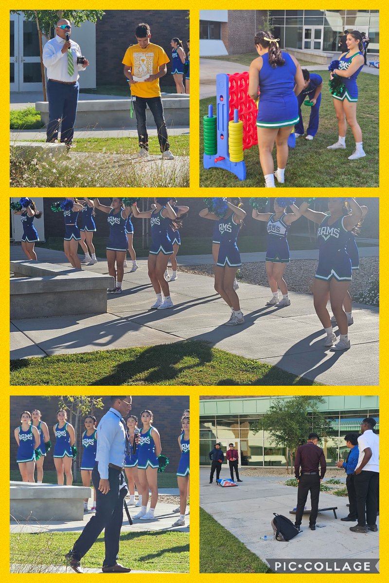 Great way to start a Friday morning. A courtyard rally to support our extra curricular activities before today's game #TeamSISD #ExcellenceForAll #Earnyourhorns