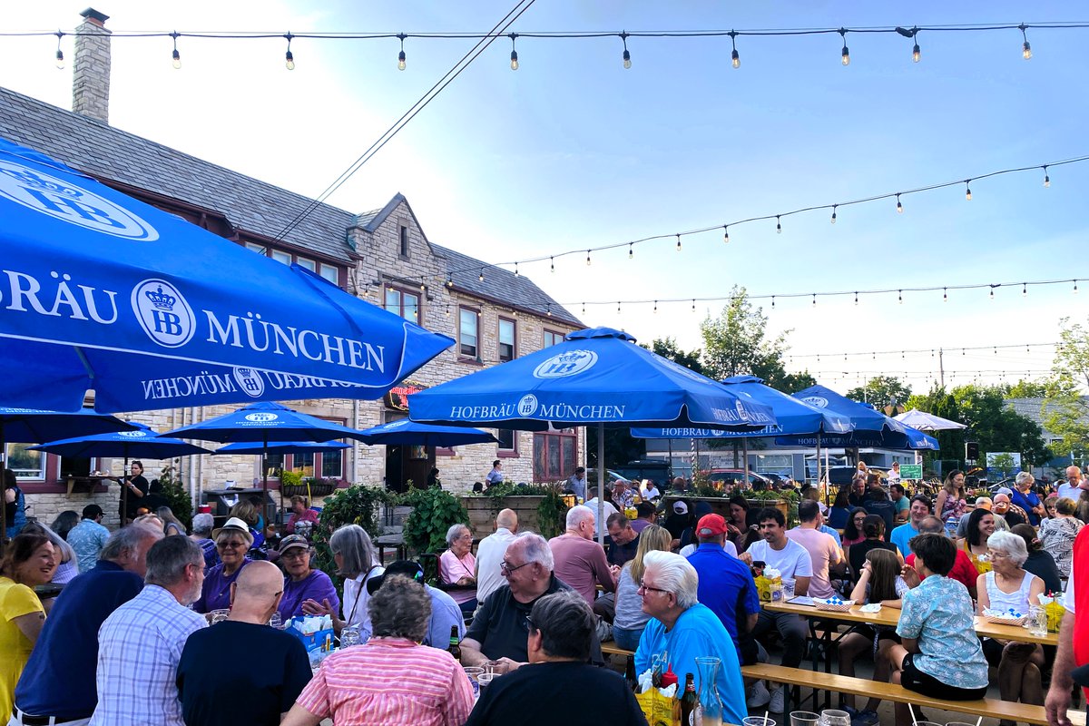 Friday Fish Fry options: Cod, Perch, Walleye, Bluegill, Grouper, Catfish, Shrimp, Vegan Fishless Fry, fries/ potato pancakes/ baked potato/loaded potato, German Potato Salad &amp; all the fixings. Outdoor Reservations available at KegelsInn.com #MKEBeerGarden #FishFry