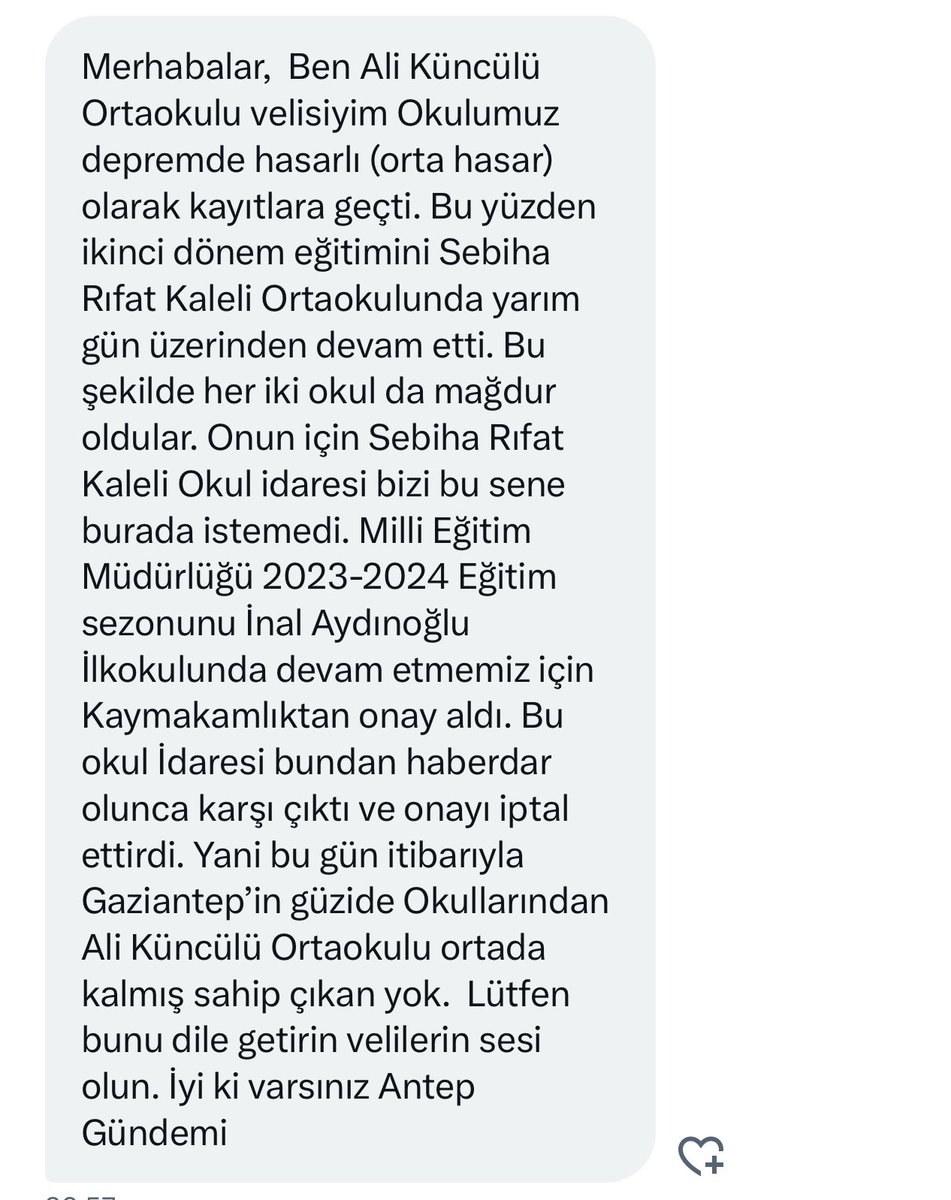GundemiAntep27's tweet photo. Ali Küncülü Ortaokulu Velilerinin sesini duyuralım. https://t.co/WP4cqXdVpU