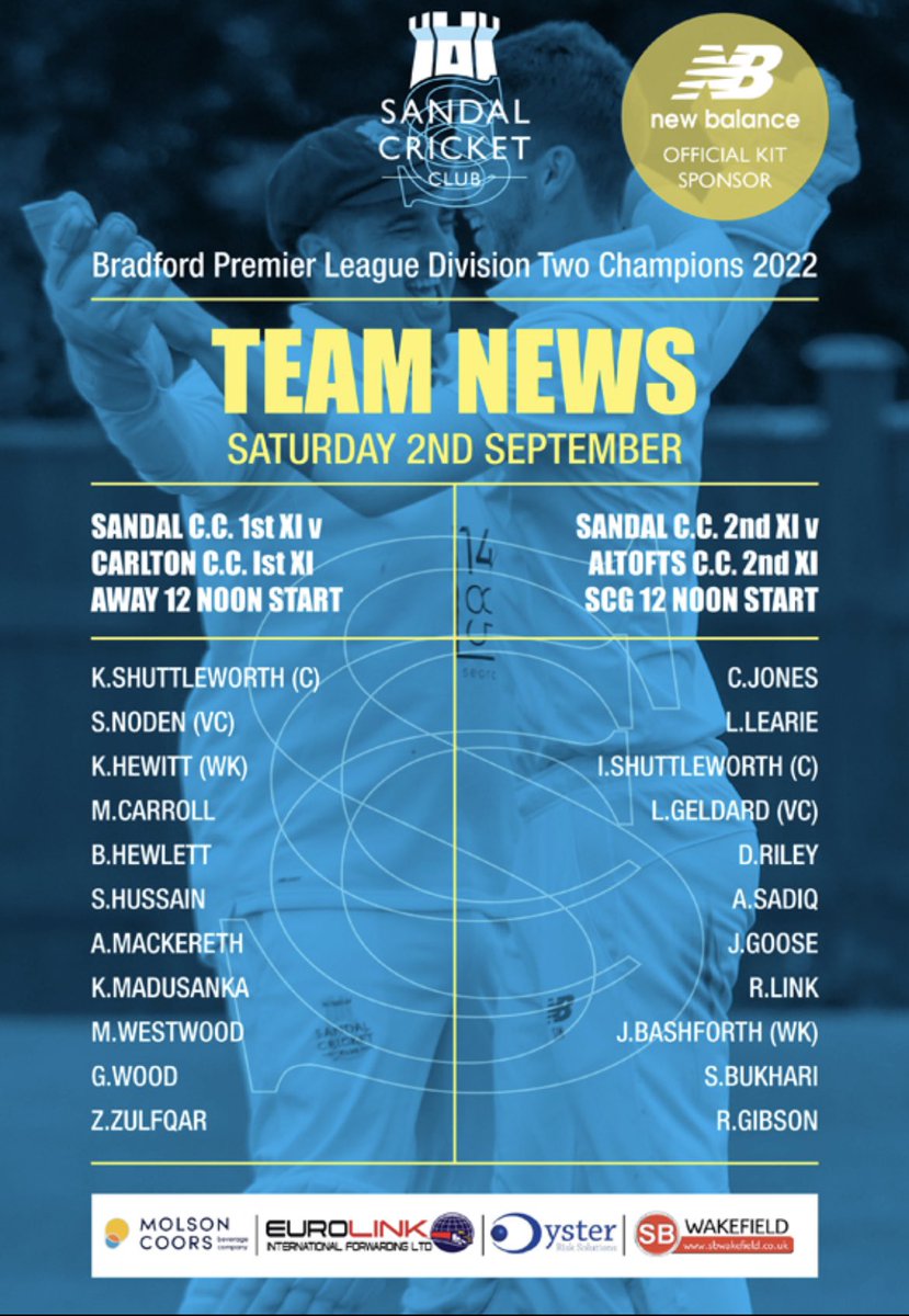 Team news for this weekend 📄