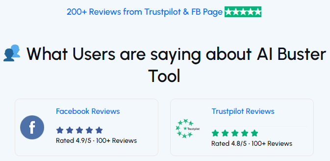 ai_busters's tweet image. It&apos;s our pleasure to share with you, our AI Buster tools accepted by people who cordially use and share their thoughts with reviews about AI Buster.🤩💥

Check it out here - bit.ly/3EirZVn

#AIBuster #bestaiwritingtools #aigeneratedblogging #autoblogging #AIWritingTool