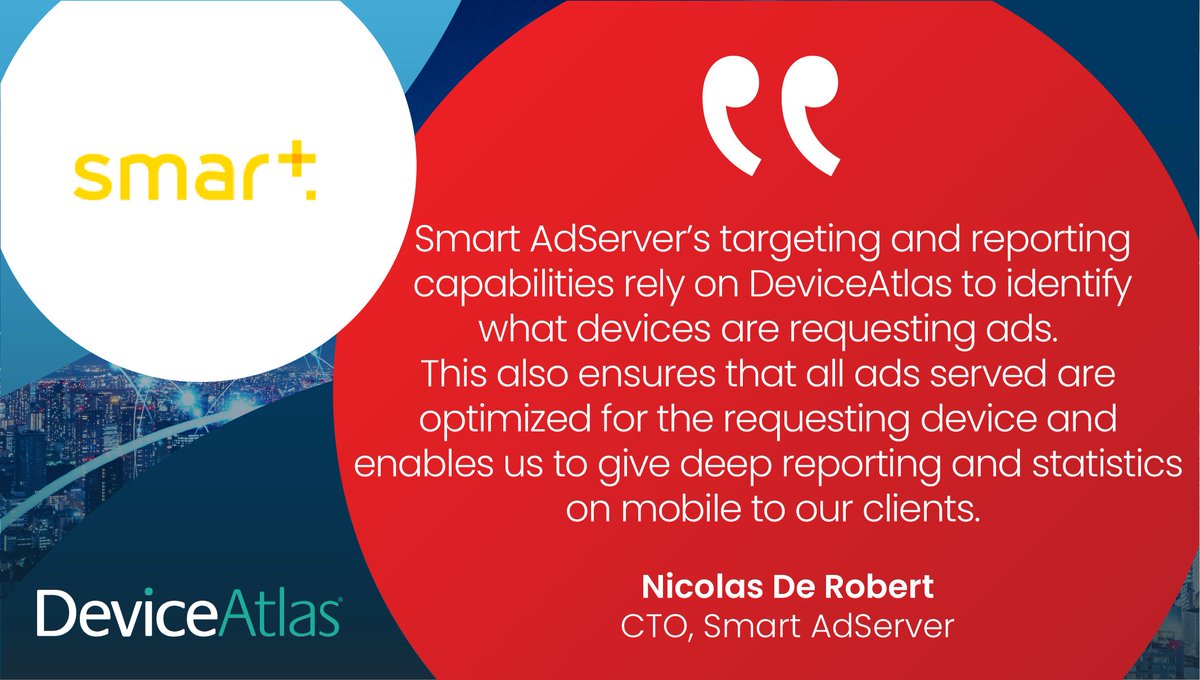 Device_Atlas's tweet image. Ensuring that #MobileAds are delivered to target devices in a flawless manner, Smart AdServer required a #DeviceIntelligence partner to provide a comprehensive, accurate &amp;amp; real-time solution.

Read more in our case study, here: hubs.la/Q020XfP20

#AdTech