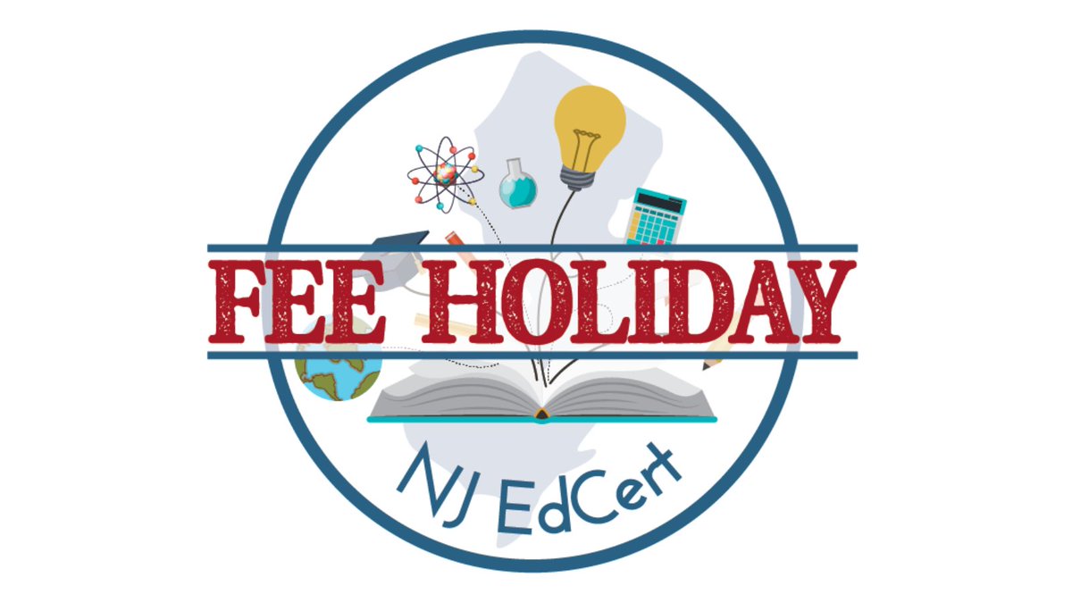 NewJerseyDOE's tweet photo. Educators can take a breather from certification fees through June 2024. Spread the word and let us celebrate this Certification Fee Holiday together! Learn more: https://t.co/bVCwxvydza #FeeHoliday #PowerofEducators https://t.co/lX7grRZqJA