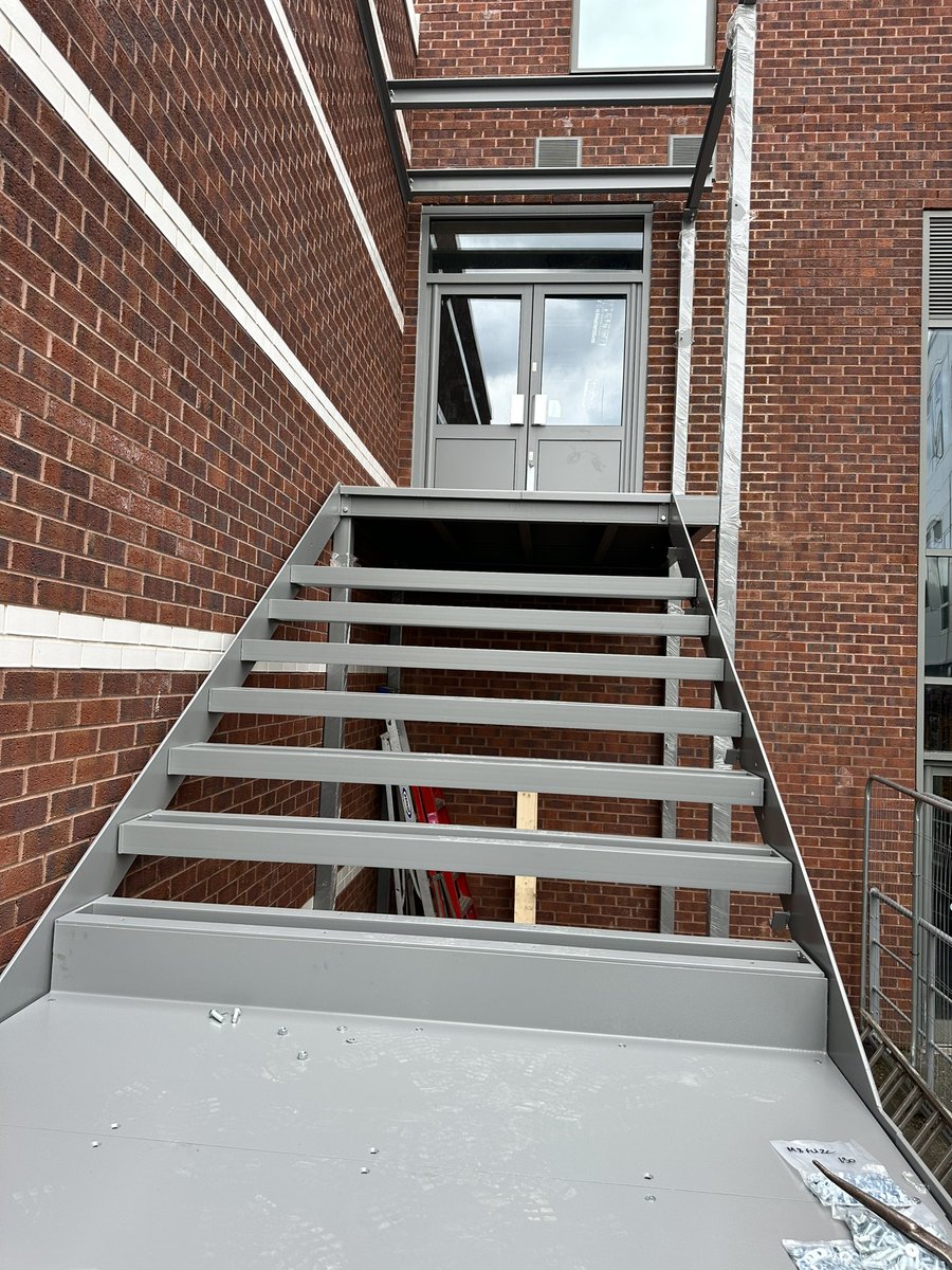 MrAndrewWoolley's tweet photo. @ManComAcademy we are increasing our PAN so we have been looking at student flow around the building. To help improve this we have given students another access point to our 1st floor. A good facility movement plan helps to ensure an orderly environment. 
Stairs install started https://t.co/RELBWec5ol